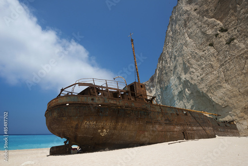 Shipwreck at Zakynthos island , Greece