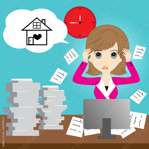 Busy business woman