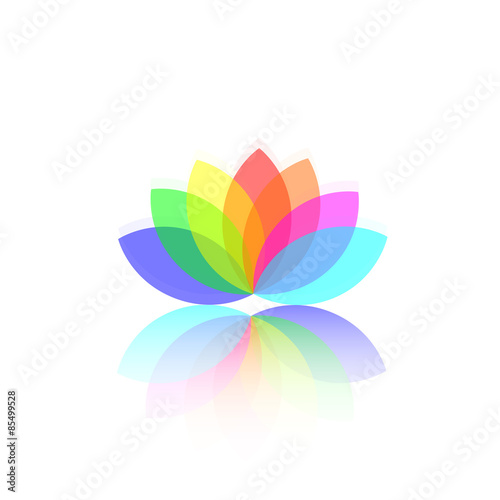 Flower abstract logo template