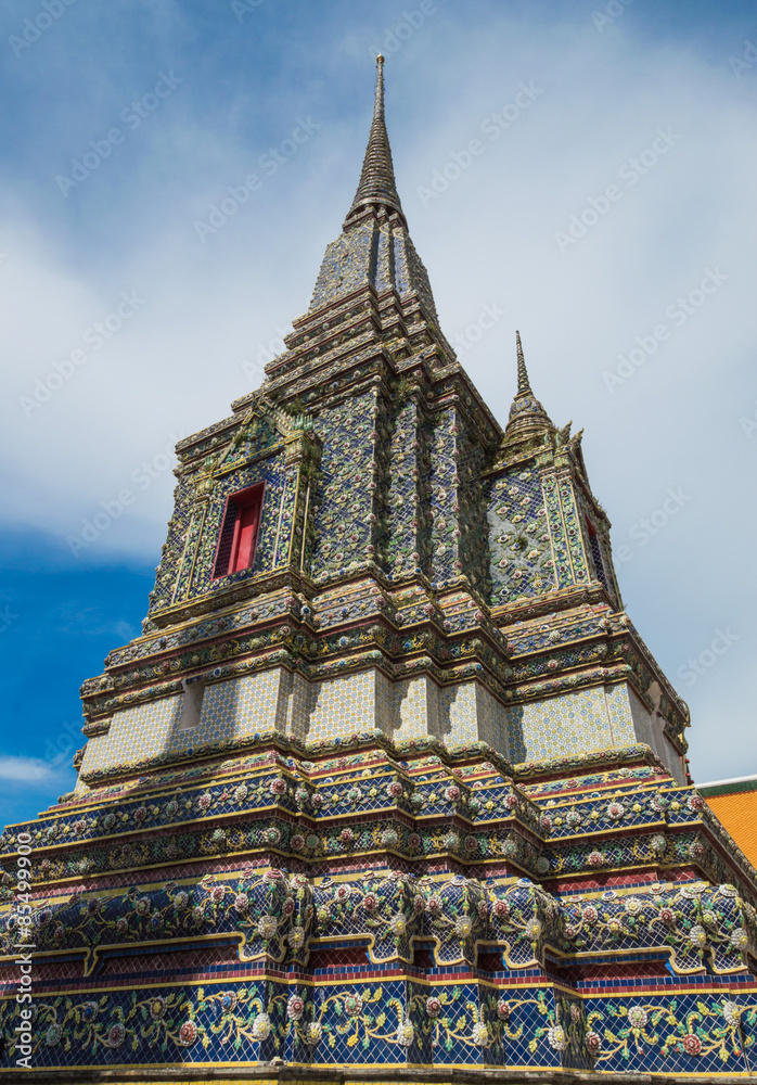 Wat Pho sights in Bangkok, Thailand.