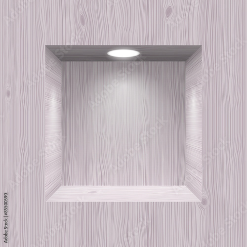 Wooden niche for presentation