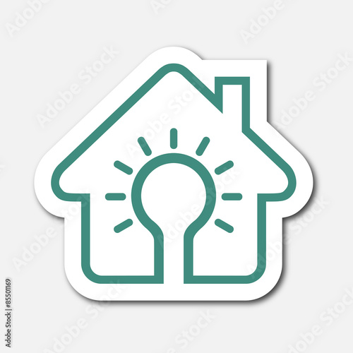 Logo maison et éclairage.