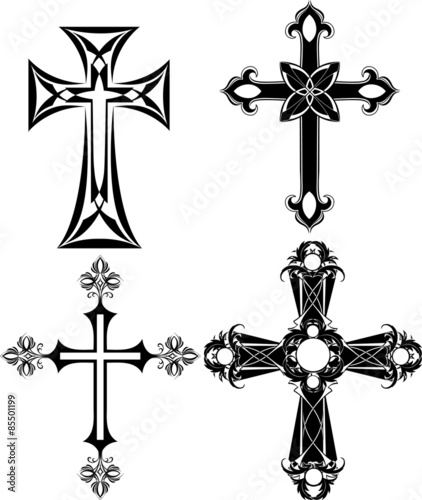 four black cross
