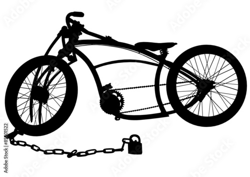 Sport man bicycle on white background