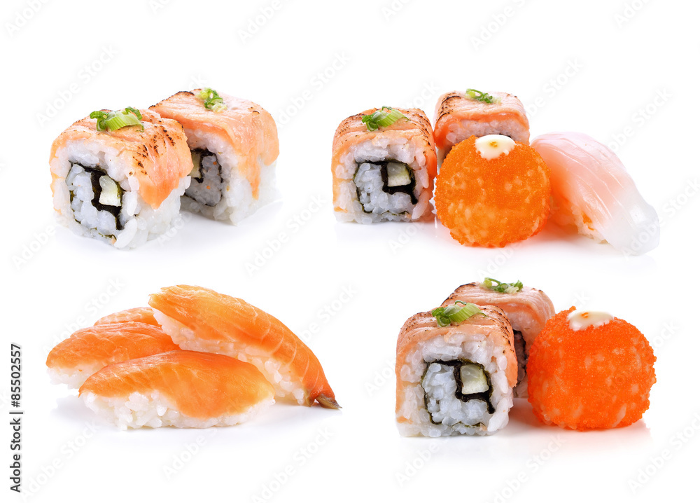 Sushi isolated on white background Sushi isolated on white background