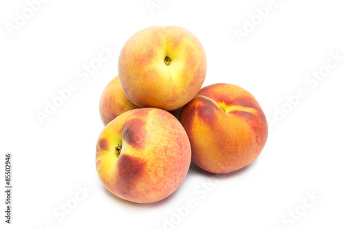 peach on white background