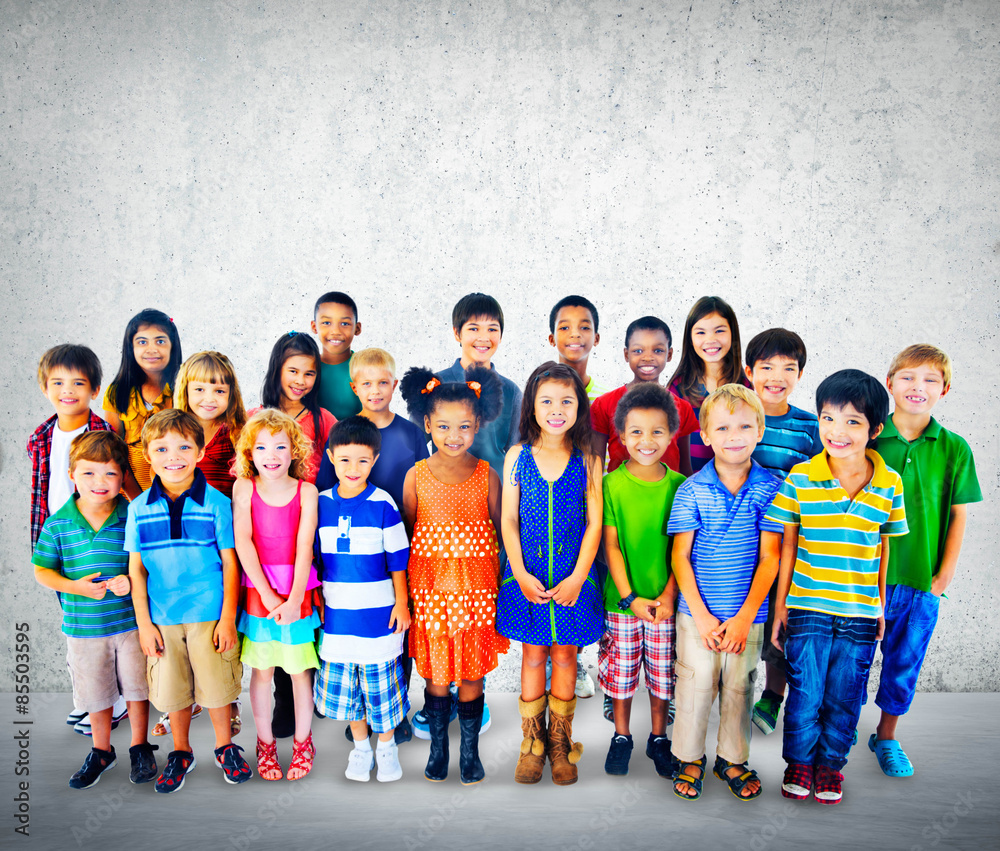 Obraz premium Children Kids Cheerful Diversity Happiness Group Concept