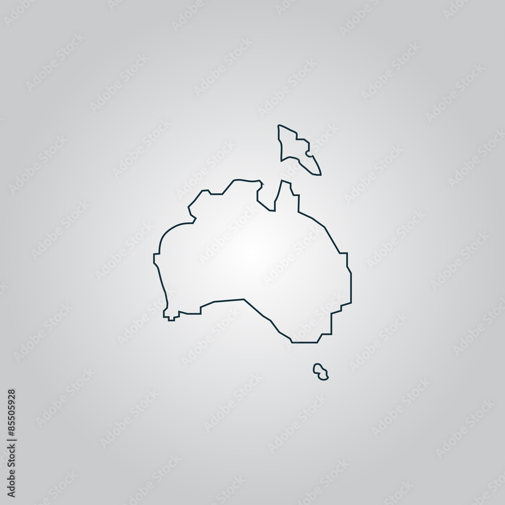 Fototapeta High vector map - Australia