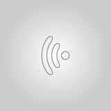 Wireless Icon, vector illustration. Flat design style