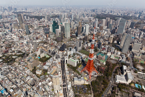 Photography Aerial view of Tokyo Japan
