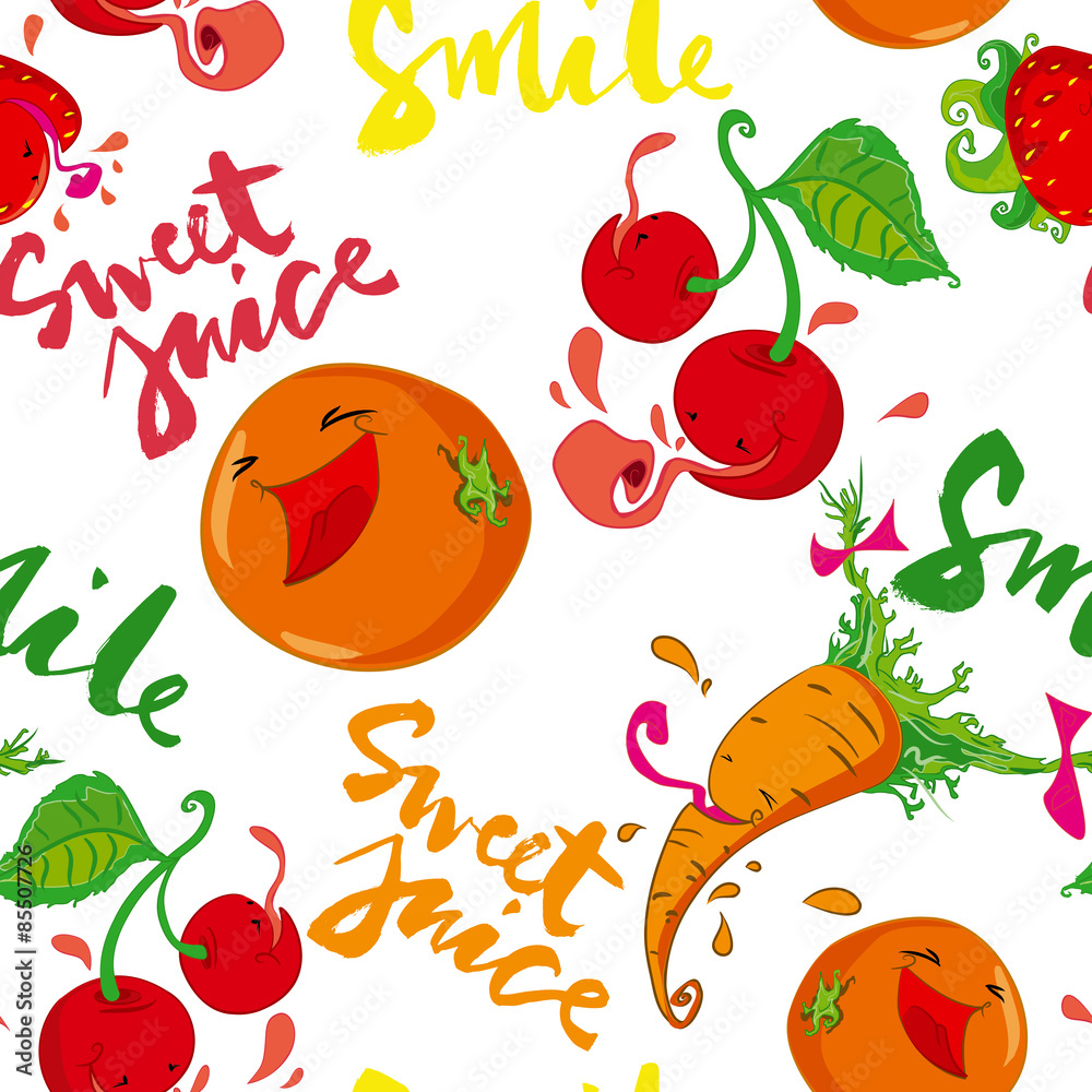 Fruits and Vegetables seamless pattern. Fruits and Vegetables seamless pattern.