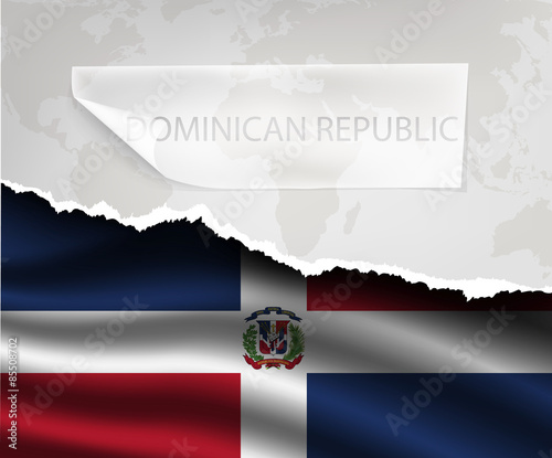  hole and shadows DOMINICAN REPUBLIC flag