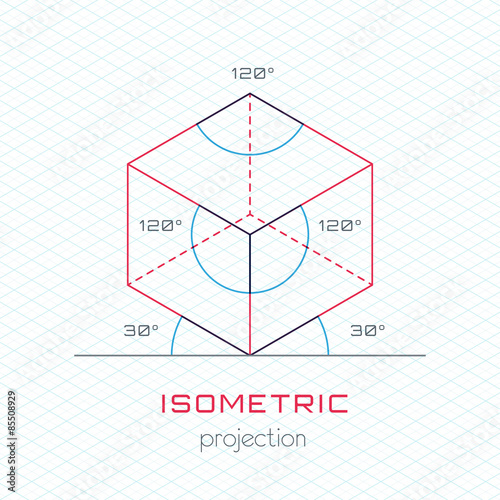 Frame Object in Axonometric Perspective - Isometric Grid Templat