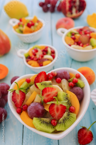 Fruit salad - diet, healthy breakfast, weight loss concept