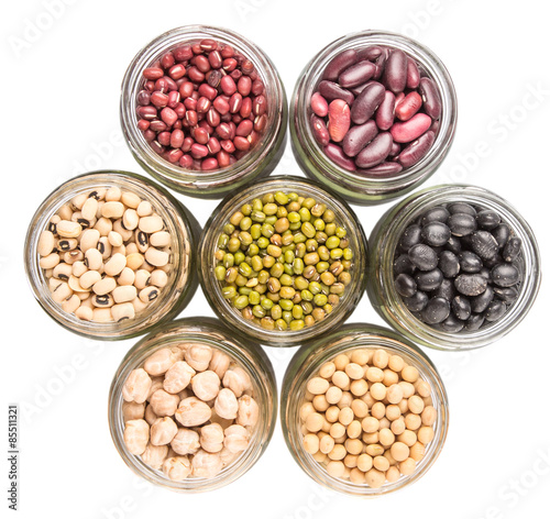 Beans Variety In Mason Jars