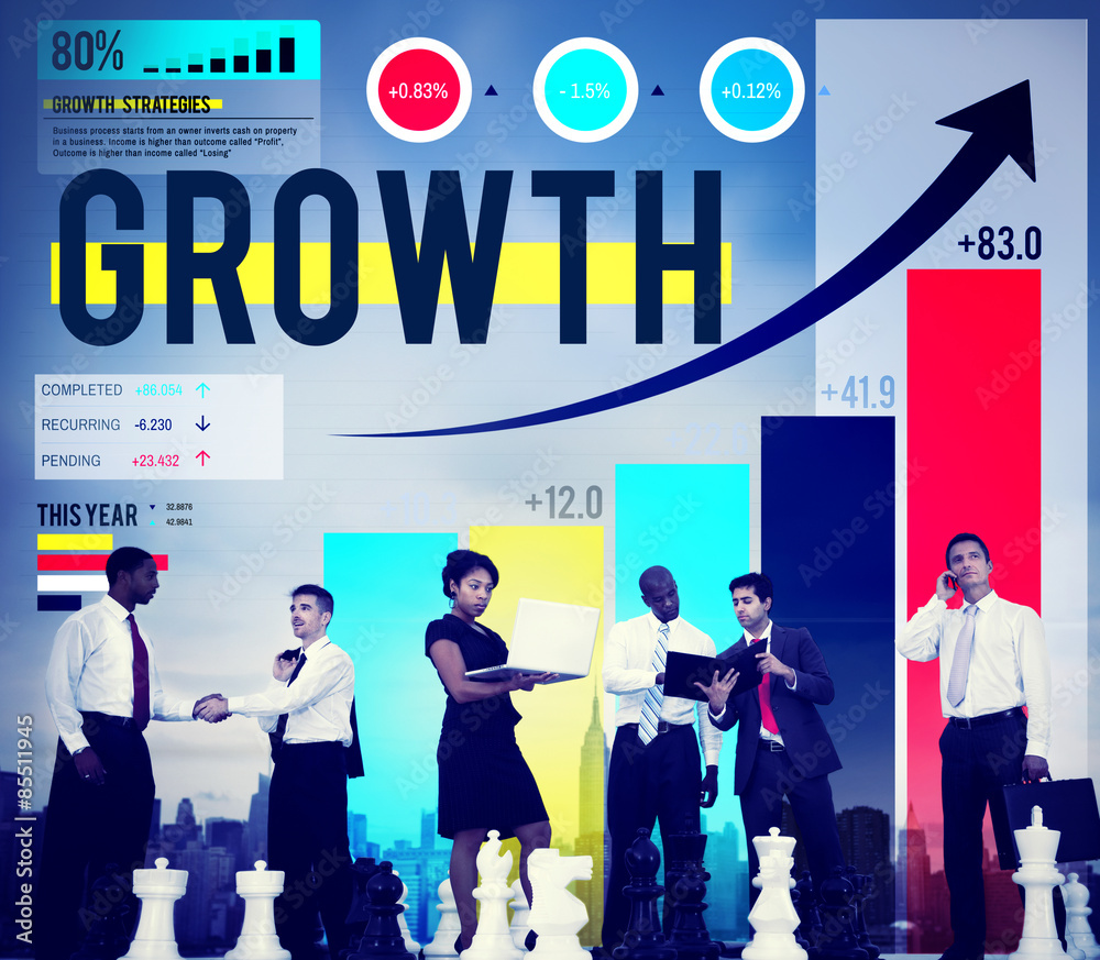 Fototapeta premium Growth Development Success Startegy Concept