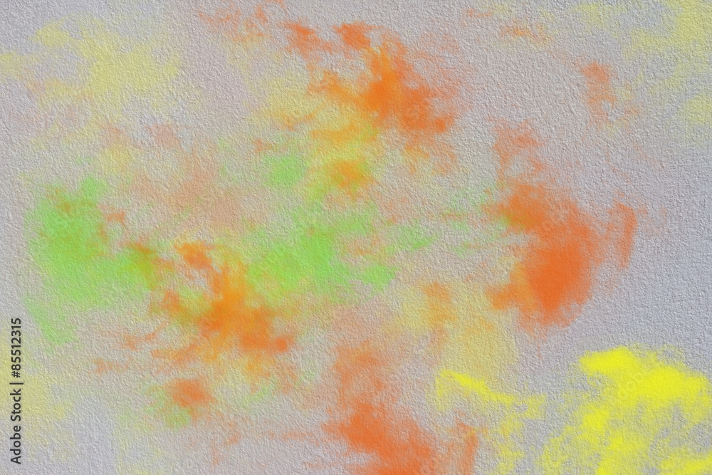 wall texture with orange green yellow smoke,Abstract background