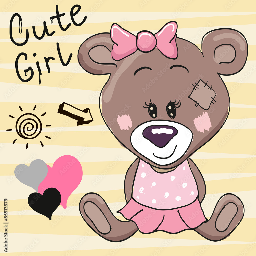 Fototapeta premium Bear girl