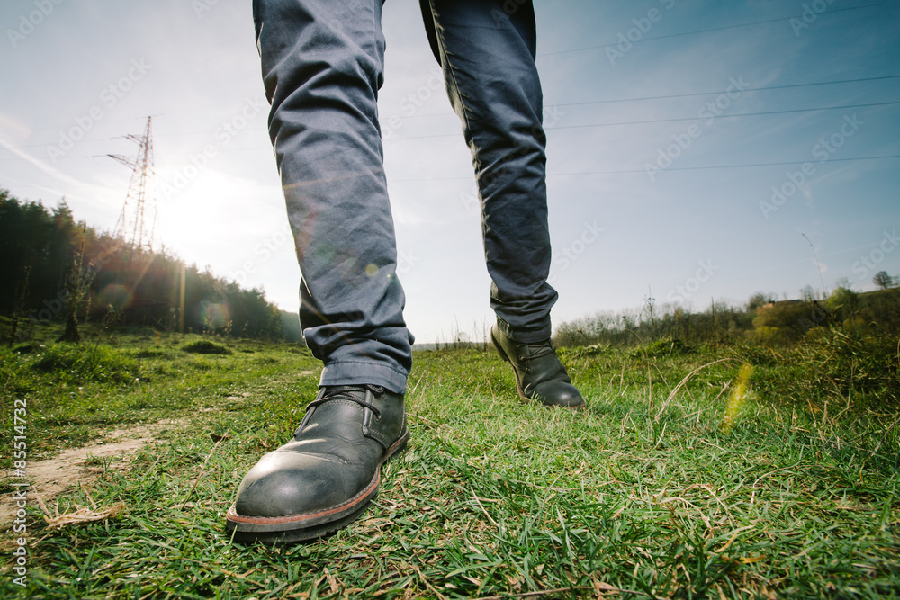 man wearing boots man wearing boots