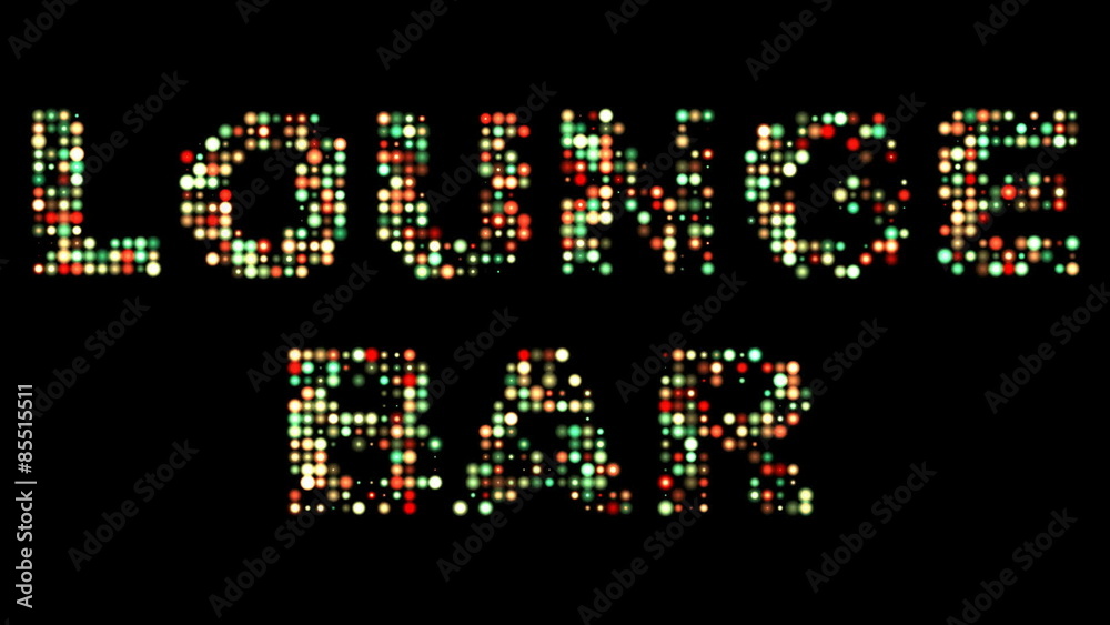 Lounge bar led text Lounge bar led text