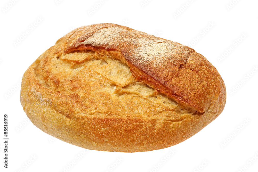 Appetizing crunchy crust bread taken closeup.Isolated. Appetizing crunchy crust bread taken closeup.Isolated.
