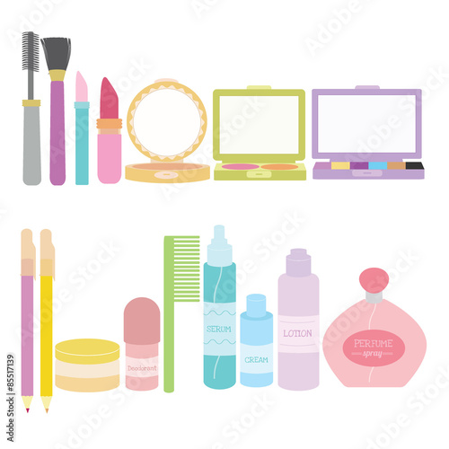 Makeup set with variation style and colour 