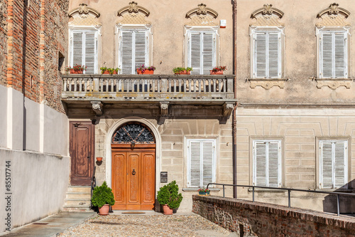 Facade of old italian house.