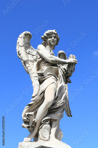 medieval angel statue of Castle Saint Angelo, Rome