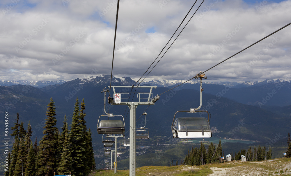cable car lift on top of Whistler