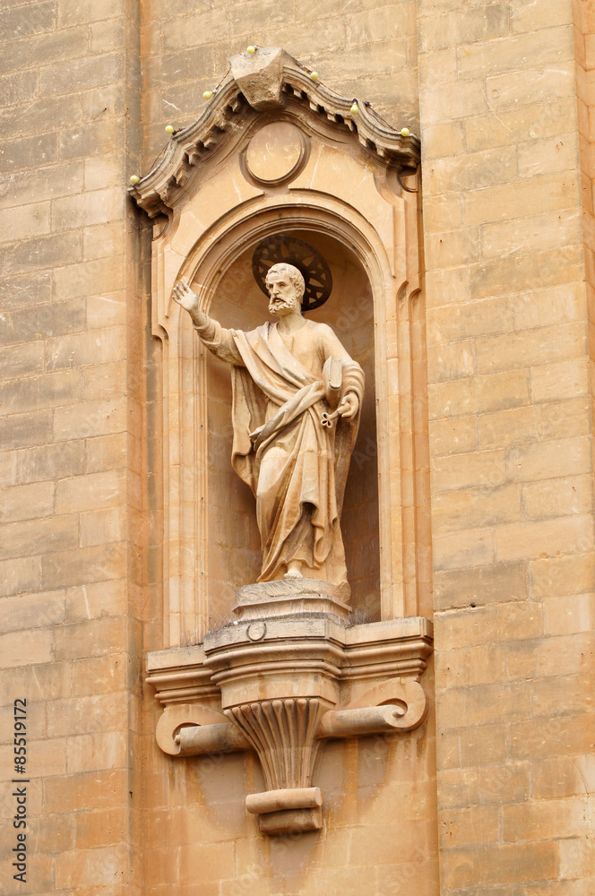 statue de l'église paroissiale Notre-Dame-des-Victoires de Naxxar