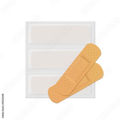 Vector Bandage Plaster Aid Band Medical Adhesive