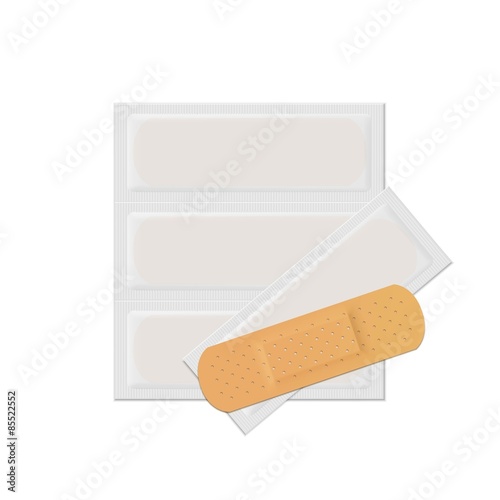 Vector Bandage Plaster Aid Band Medical Adhesive