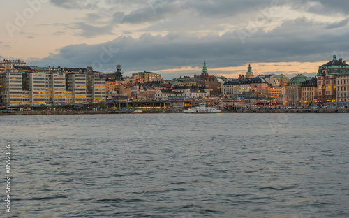 View at Stockholm at twilight.
