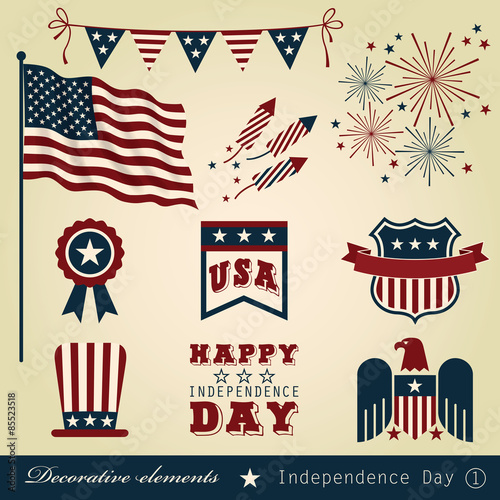 Decorative elements Independence Day 1