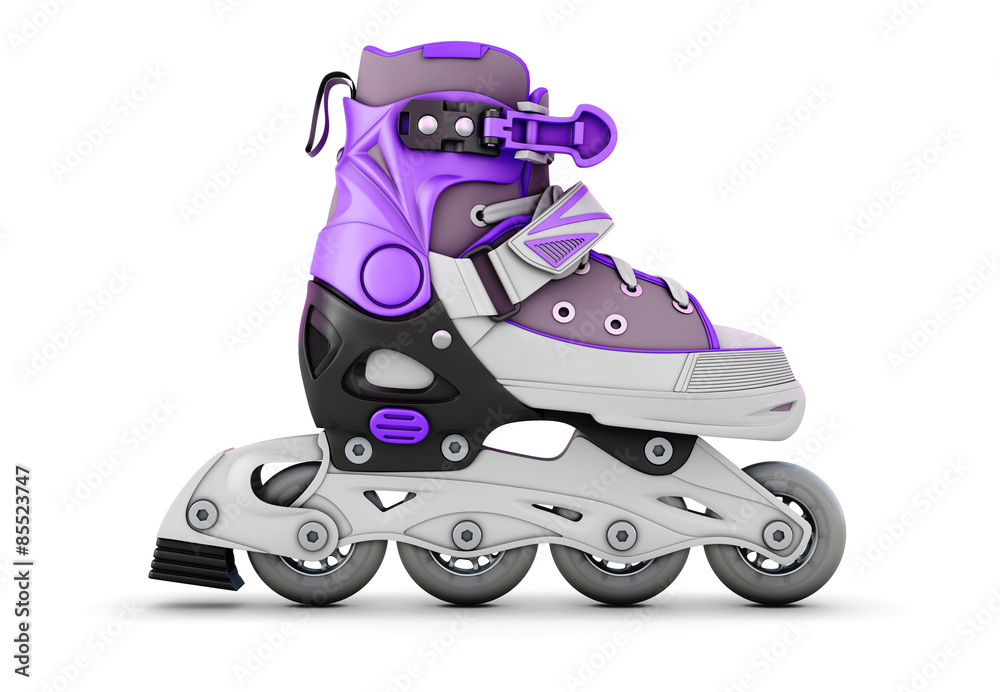 Illustration roller skate on white Illustration roller skate on white