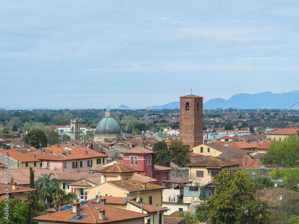Panorama of the city of Pietrasanta