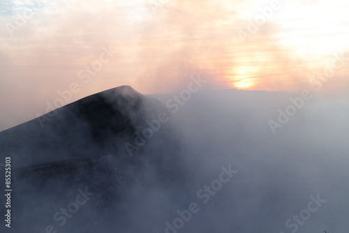 Volcan Masaya view at sunshine