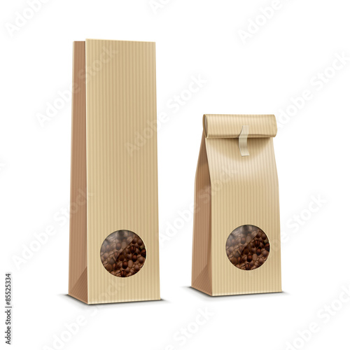 Vector Coffee Packaging Package Bag Isolated