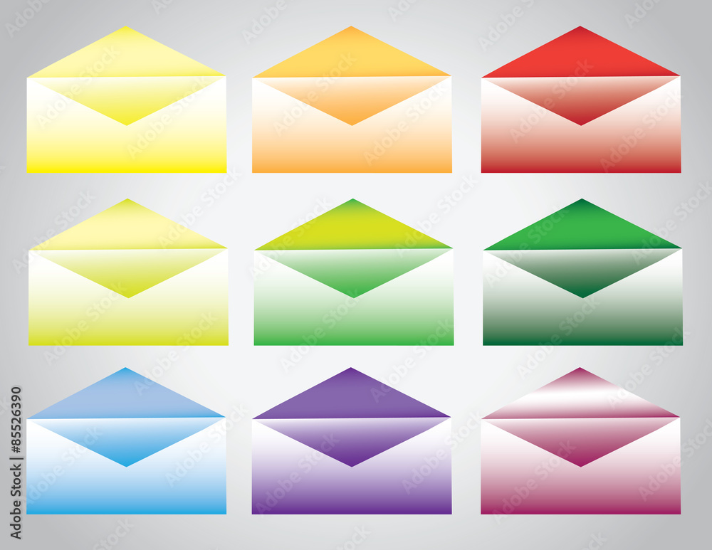 Set of colorful covers on gray background Set of colorful covers on gray background
