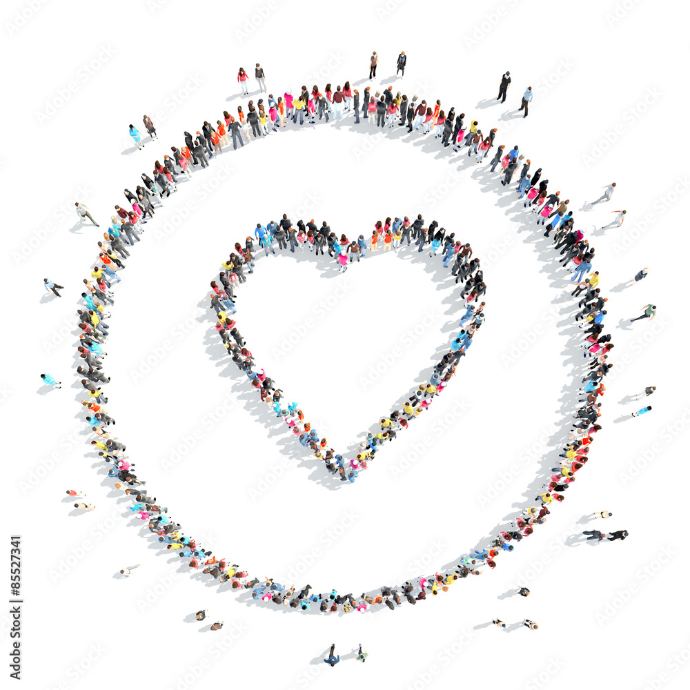 people in the shape of a heart. people in the shape of a heart.