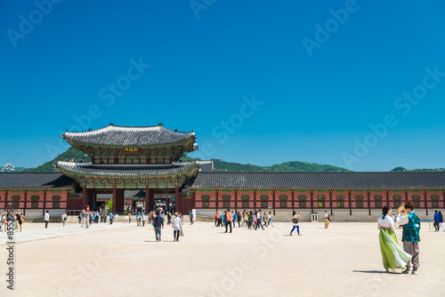 Heungnyemun Gate in Gyeongbokgung Palace in Seoul South Korea photo