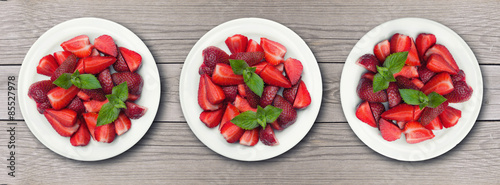 Fototapeta Naklejka Na Ścianę i Meble -  Set of a strawberry. Healthy and tasty food