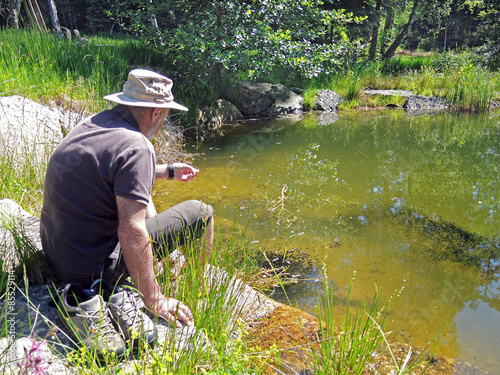 Photography Naturbeobachter am Teich - nature watcher at the pond
