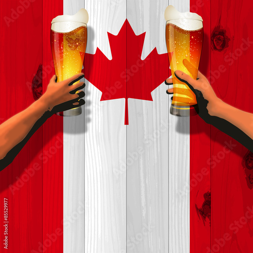 Canada Day (board and flag and beer)
