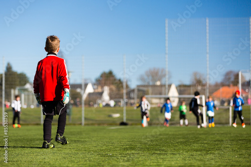 Young boy during soccer match © Mikkel Bigandt