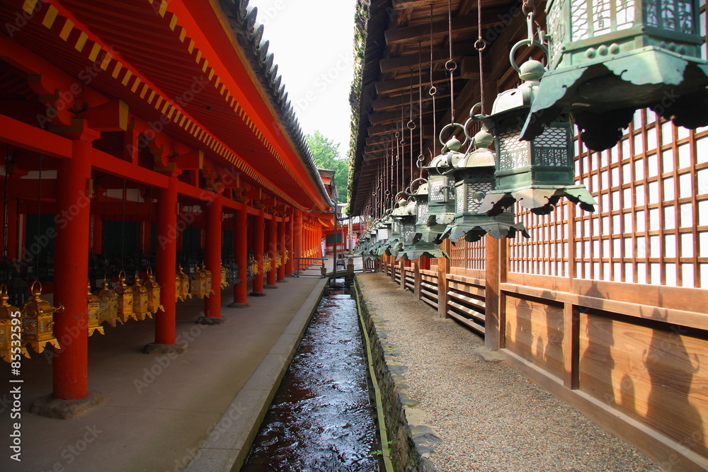 Fototapeta premium Japanese lanterns in Nara