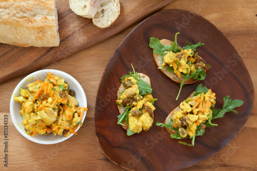 Curried Chicken Salad Crostini 
