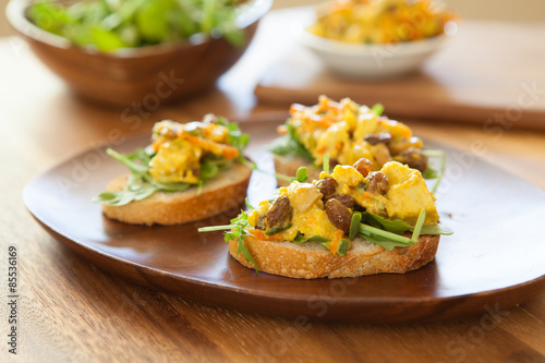 Curried Chicken Salad Crostini