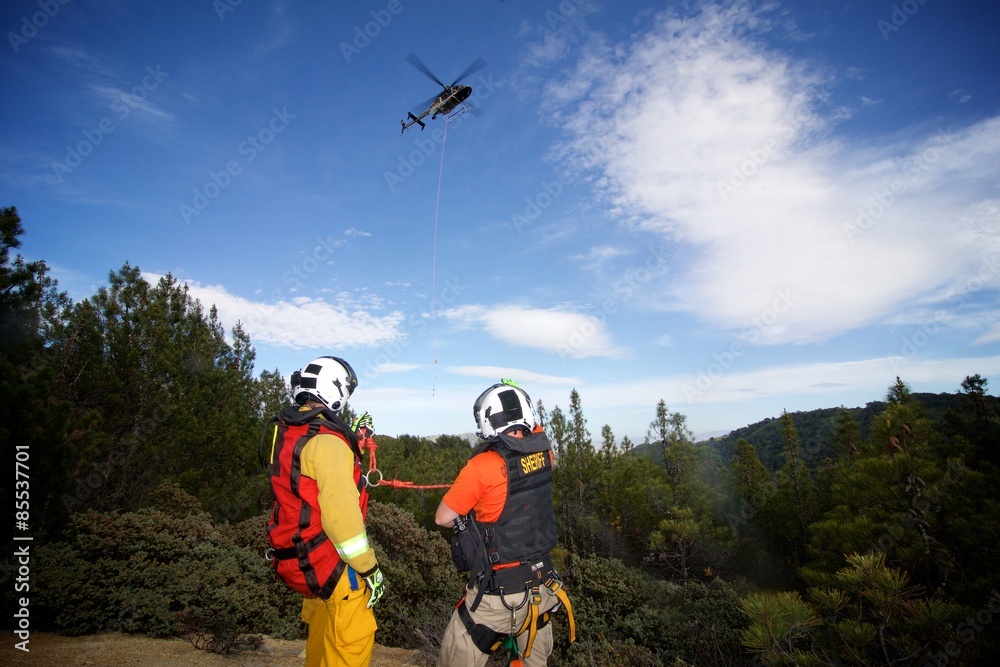 Obraz premium Bell 407 Rescue Helicopter