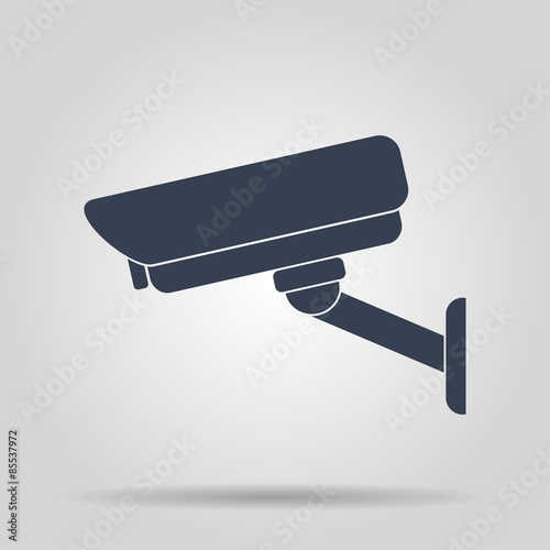 vector illustration silhouette of surveillance cameras.